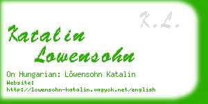 katalin lowensohn business card
